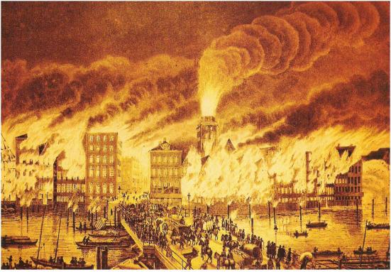 Peter Suhr-Great fire in Hamburg1842